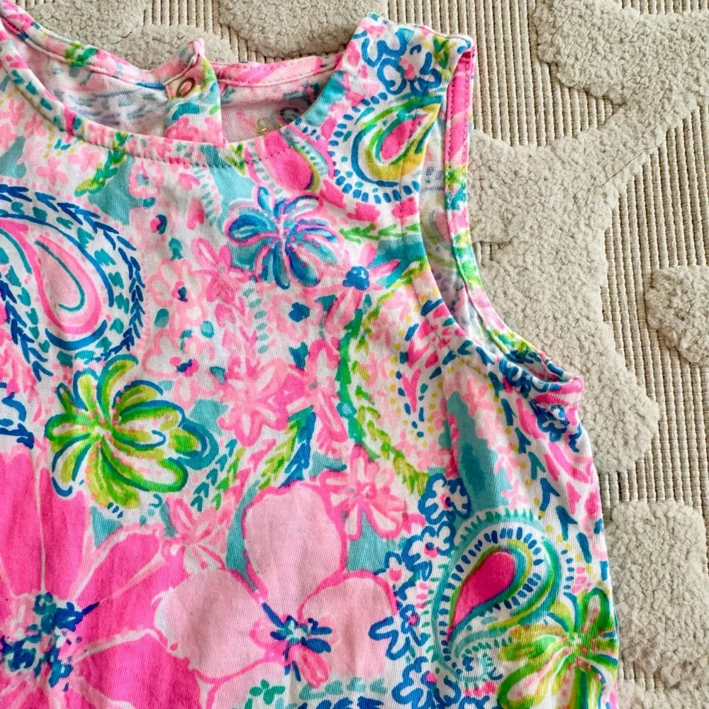 Lilly Pulitzer floral toddler girl floral Dress 12-18M - Picture 2 of 4